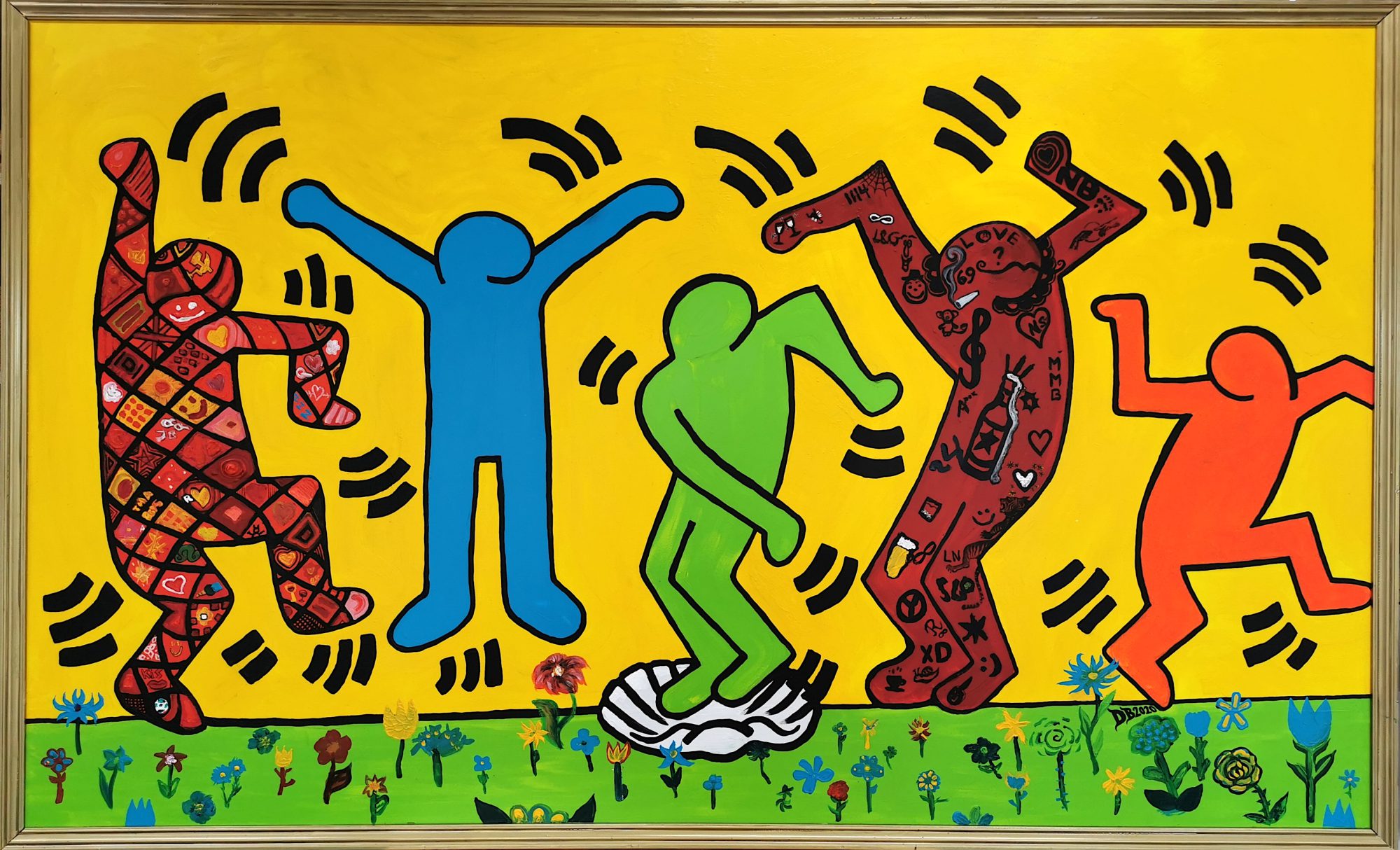 Milestone triptych, Team-Artwork by Dennie Boxem, Keith Haring