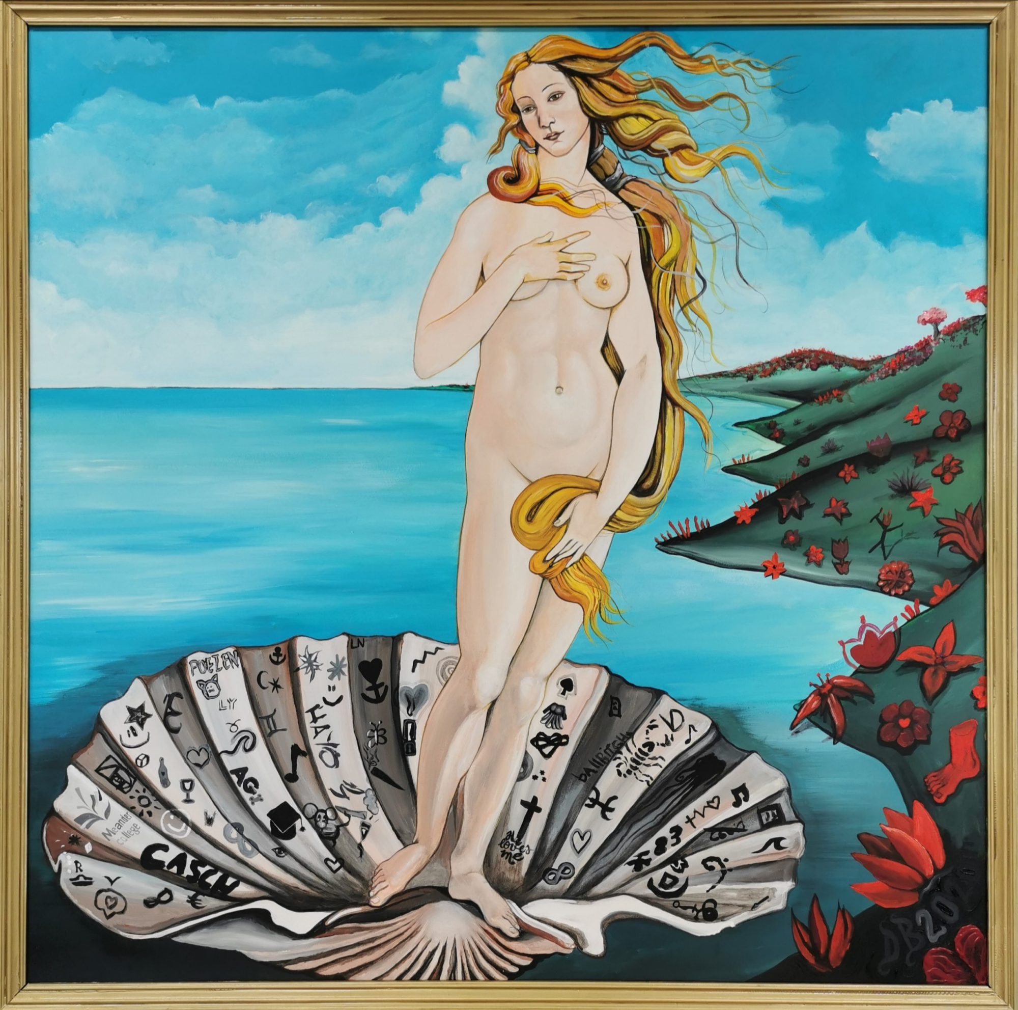 Milestone triptych, Team-Artwork by Dennie Boxem, Botticelli